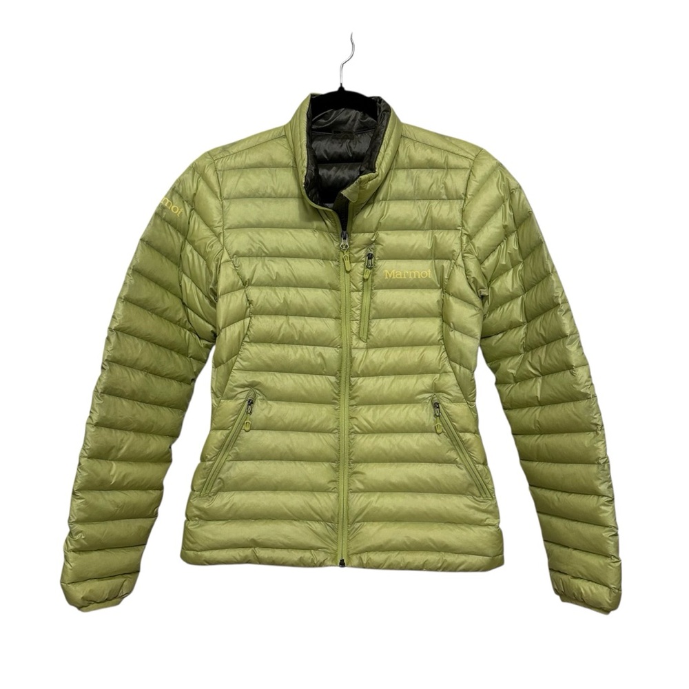 Marmot Women's green yellow light Puffer Jacket size small